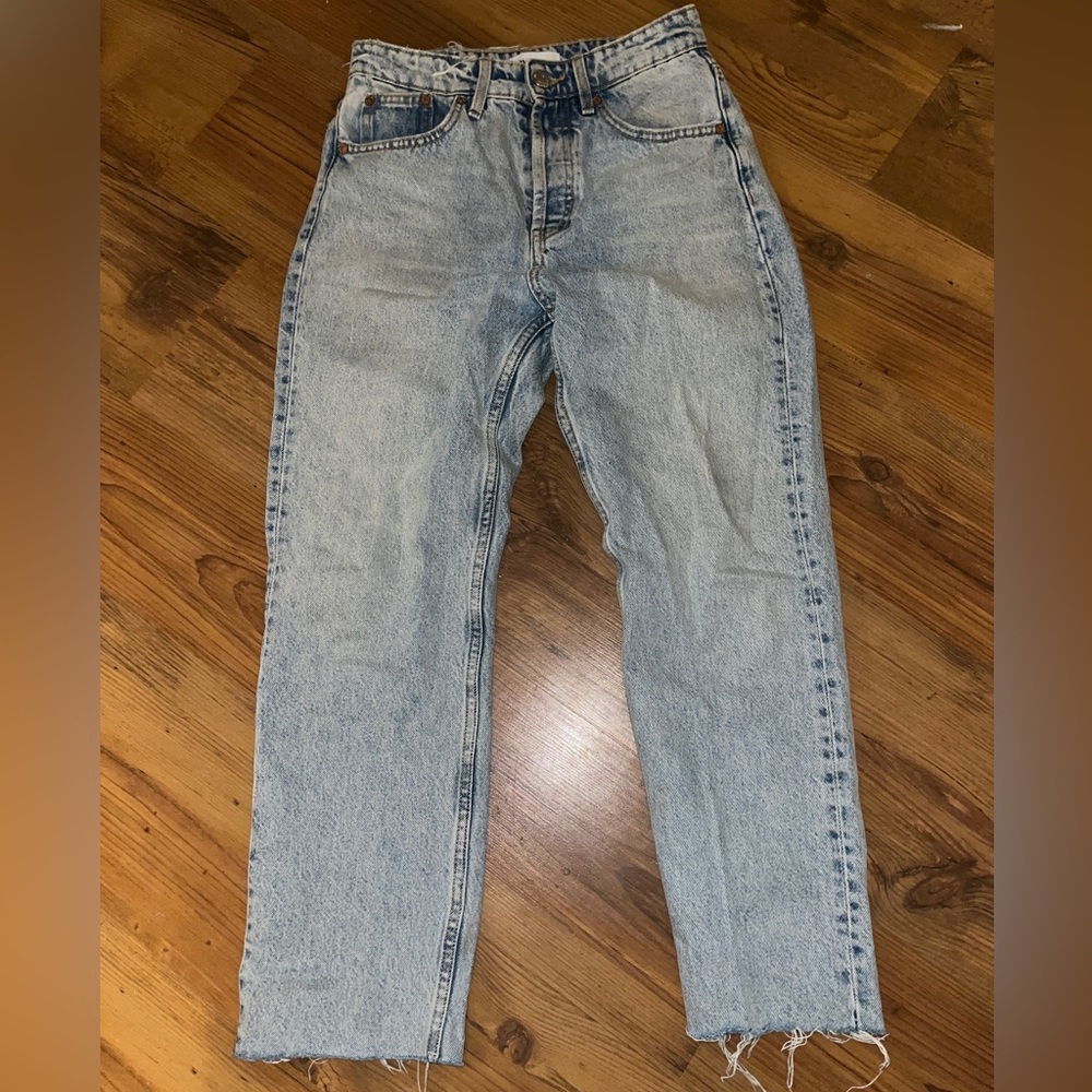 Zara Light Wash Vintage Style Denim Jeans - Size 4